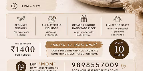A Handmade Gift for Mom \u2013 Pottery Experience