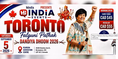 Falguni Pathak | Dandiya Dhoom 2026 in Toronto - September - 5th (SATURDAY)