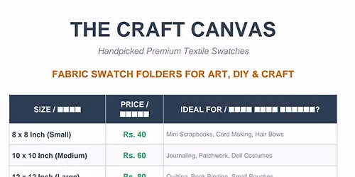 THE CRAFT CANVAS FABRIC FOLDER