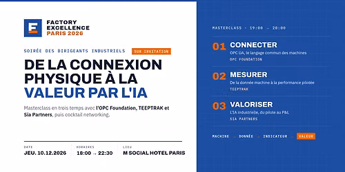 Factory Excellence Paris 2026 : de la machine \u00e0 la valeur par l'IA