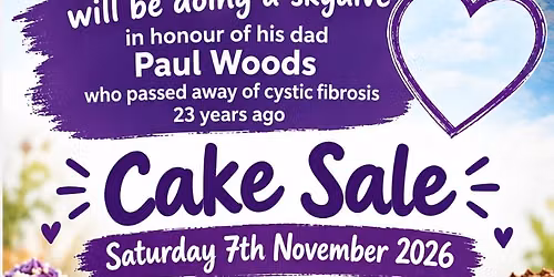 Cystic Fibrosis Fundraising Cake Sale