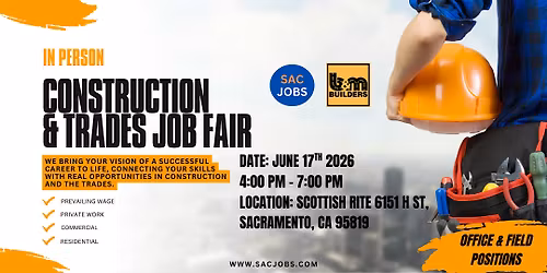 Construction & Trades Job Fair ( In Person )