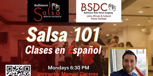 Nuevo Clases de Salsa 101 en Espanol! Mondays @6:30pm!