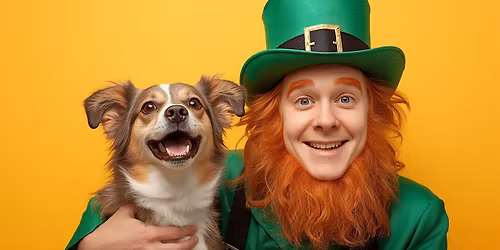 Pup photos with Lenny the Leprechaun