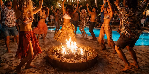 Ecstatic Dance Pool Party with Ceremonial Cacao and Sacred Fire