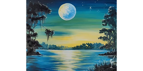 Moonlit Lagoon Landscape - Paint and Sip in San Antonio | Classpop!\u2122