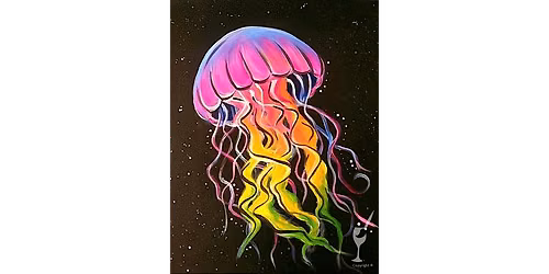 Colorful Glow Jellyfish - Paint and Sip in San Antonio | Classpop!\u2122