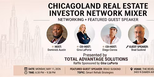 Chicagoland Real Estate Investors Network Mixer\u2013Roscoe Village | May 2026