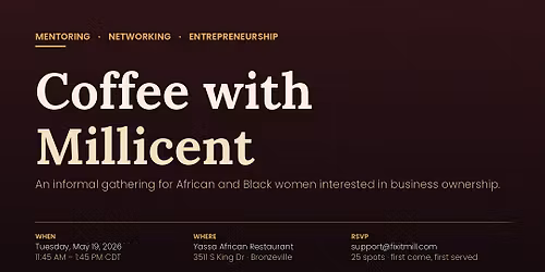 Coffee with Millicent - May 19th at Yassa