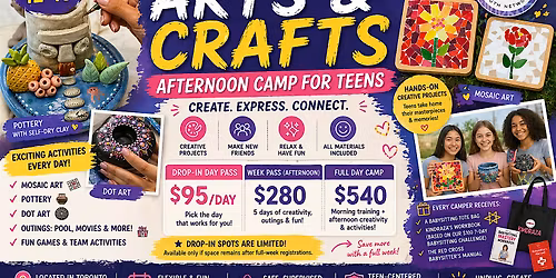 Arts & Crafts Summer Camp | Ages 12\u201315 | Toronto Afternoon Camp & Workshops