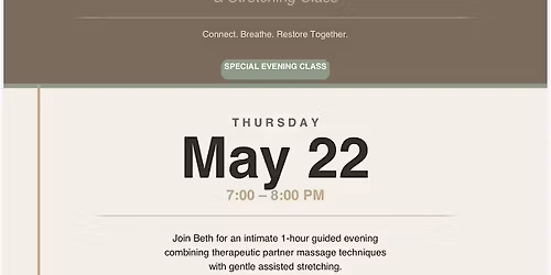 Partner Massage & Stretching Class
