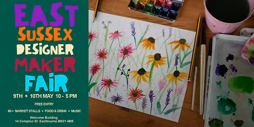 Beginner Wild Flowers in Watercolour at the East Sussex Designer Maker Fair