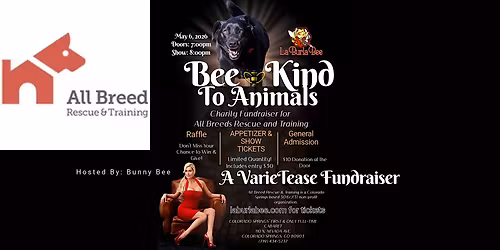 BEE KIND TO ANIMALS VARIETEASE CABARET SHOW FUNDRAISER