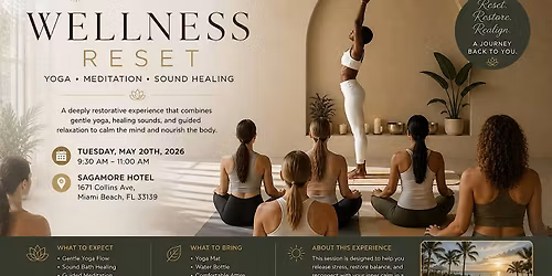 Morning Reset  at Sagamore: Yoga + Meditation + Soundbath.