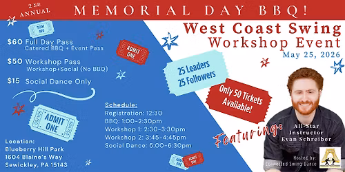 Connected Swing Dance Memorial Day West Coast Swing Event