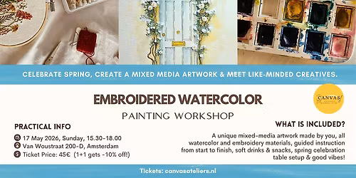 Embroidered  Watercolor Painting Workshop
