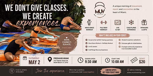 MUV TRAINING - DANCE + FULL BODY + COLD PLUNGE