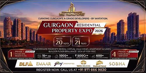 Gurgaon Home Expo\u2014May 20 and 21. call first