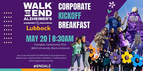 Walk to End Alzheimer's Lubbock- Corporate Kickoff Breakfast