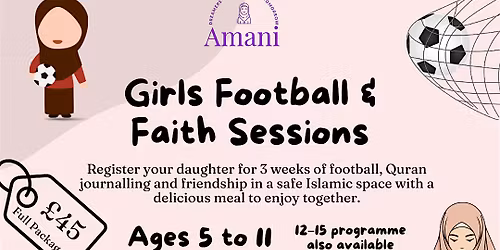 Girls Football & Faith Sessions \u2013 3 Week Programme