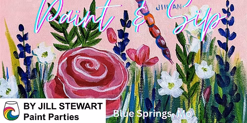 Pink Dragonfly Paint Party 2