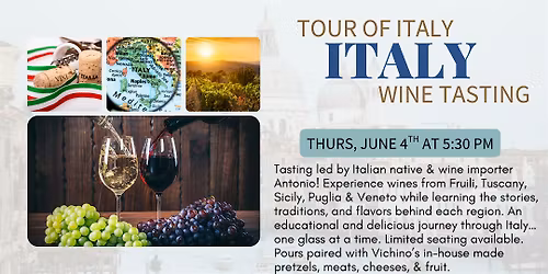 Tour of Italy Wine Tasting