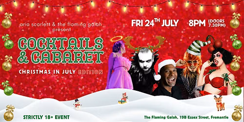COCKTAILS & CABARET 2026: Christmas in July Edition