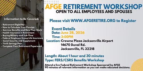 AFGE Retirement Seminar - Jacksonville - 06\/28\/26