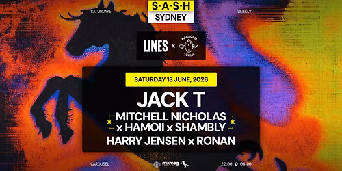 \u2605 S.A.S.H Sydney x Bondi Lines & Magnolia Social \u2605 Saturday 13th June \u2605