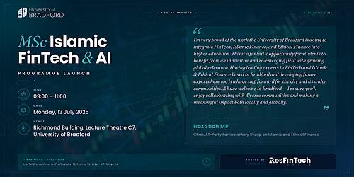 Launch of Islamic FinTech and AI Programme