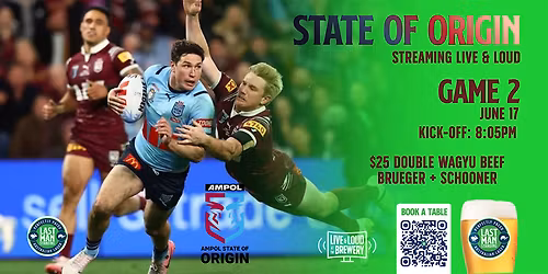 State of Origin live streaming Game 2 @ Last Man Standing