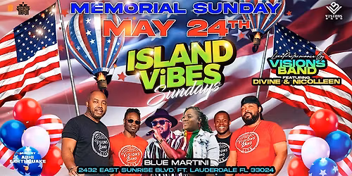 Islandvibes Memorial Sunday with Visions Band at Blue Mattini Ftl