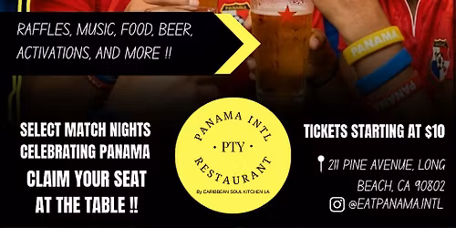 The Global Table: A World Cup Fan Experience (Select Panama Match Dates)