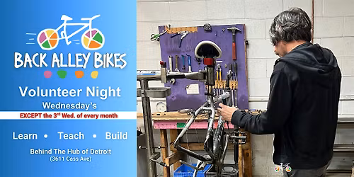 Back Alley Bikes Weekly Volunteer Night - Wednesday