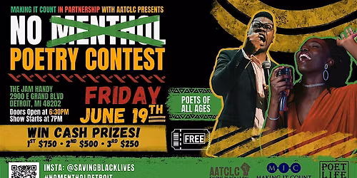 No Menthol Poetry Contest Detroit