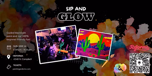 Blacklight Paint and Sip Party at Reforma