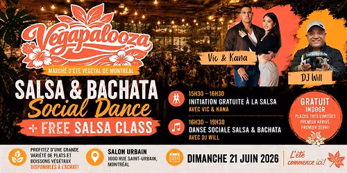 Salsa & Bachata Social Dance +Free Salsa Class |Vegapalooza Summer Market