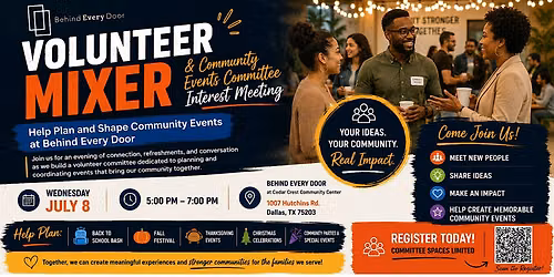 Volunteer Mixer & Community Events Committee Interest Meeting