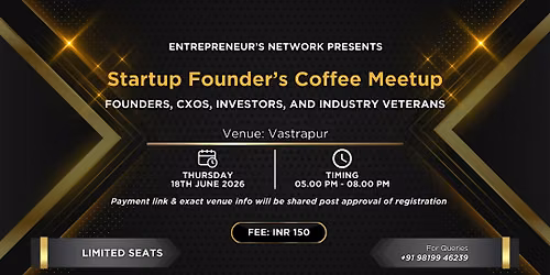 Startup Founder's Coffee Meetup (Ahmedabad)