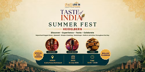 Taste of India \u2013 Summer Fest Heidelberg 2026