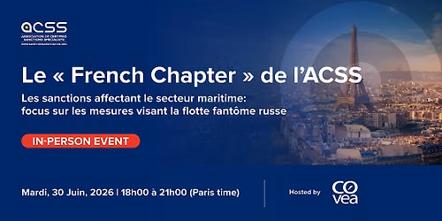 ACSS Le French Chapter | Les sanctions affectant le secteur maritime...