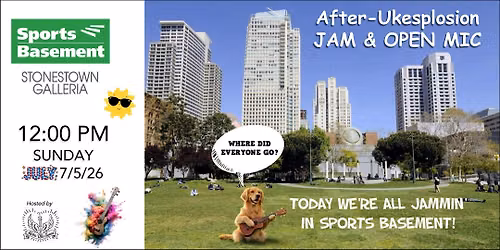After Uke-splosion JAM, OPEN MIC and Potluck - July (7\/5\/2026)