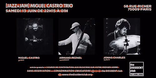 [JAZZ+JAM] Miguel Castro trio