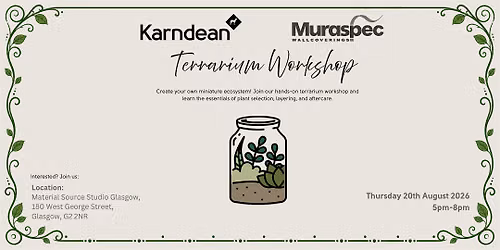 Create Your Own Closed Terrarium Workshop With Muraspec