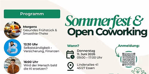 Open Coworking meets Sommerfest Rivvers Ruhrgebiet | Essen Lindenallee