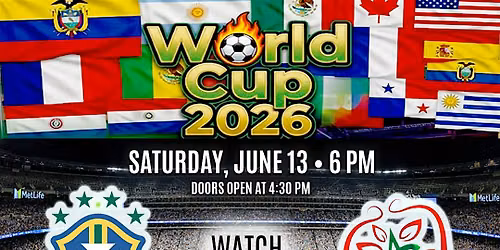 Brazil vs Morocco Watch Party \u2022\u00a0Free Entry \u2022 25 FT screen \u2022 Churrascaria