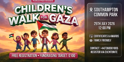 Children\u2019s Walk for Gaza in Southampton Common Park