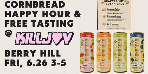 Free Happy Hour and Cornbread Tasting at Berry Hill