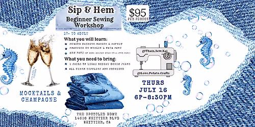 SIP & SEW Denim Hemming Workshop