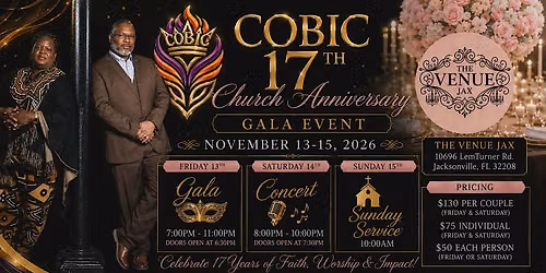 COBIC 17th Church Anniversary Gala & Celebration Experience